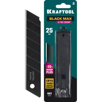 Лезвия сегментированные, 5 шт 25 мм KRAFTOOL BLACK MAX 09602-25-S5