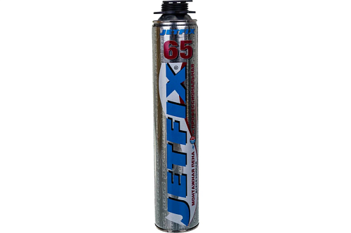 Пена монтажная профессиональная всесезонная, полиуретановая 65 лит. JETFIX (850мл) IRFIX