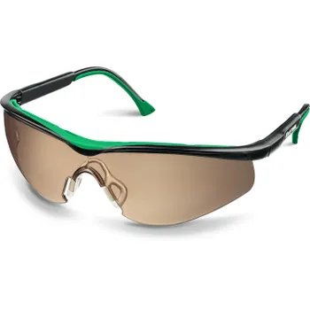 Защитные коричневые очки, стекло-моноблок с покрытием устойчивым к истиранию и запотеванию, открытого типа KRAFTOOL BASIC 110319