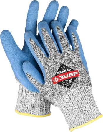 Перчатки ЗУБР для защиты от порезов, с рельефным латексным покрытием, размер XL (10), 11277-XL