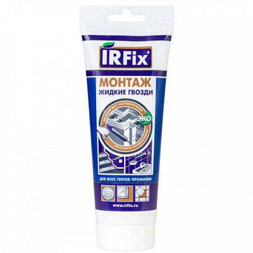 Клей монтаж универсальный, белый ( водный хранение до -20 С.) IRFIX 310мл IRFIX
