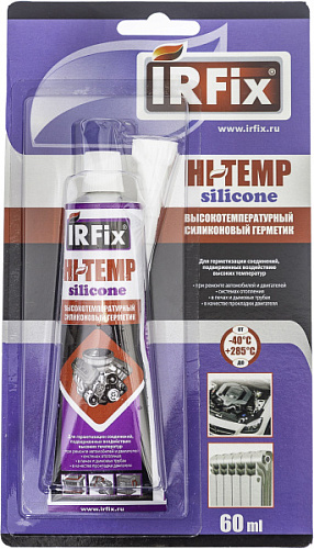 Герметик силиконовый Высокотемпературный, HI-TEMP Красный, IRFIX (60мл) IRFIX