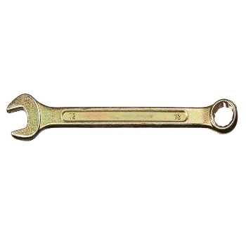 Ключ комбинированный 12 мм гаечный желтый цинк DEXX, 27017-12