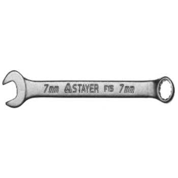 Ключ комбинированный 7 мм хромированный STAYER, 27085-07