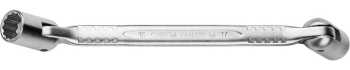 Шарнирный гаечный ключ двухсторонний 14 x 15 мм, KRAFTOOL, 27210-14-15