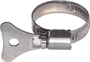 Хомуты червячные накатные с металлическим ключом, нержавеющая сталь 10 шт./уп., 25-40 мм