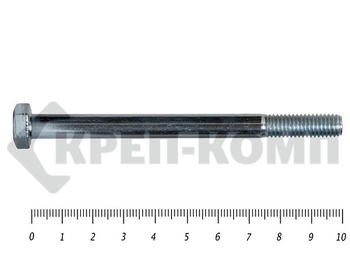Болты DIN 931, с неполной резьбой, цинк, 6х 100 мм, пр.8.8 (25 кг/1295)