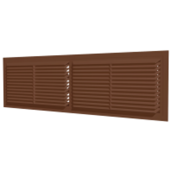 Решетка вентиляционная переточная 4513РП кор 455х133, АБС коричневая