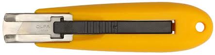 Нож Olfa 17,5 мм безопасный с вытягивающимся лезвием ручка из эластомера