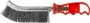 Щетка ручная с пластмассовой ручкой, однорядная, витая стальная проволока 0,3 мм, MIRAX 35112-2