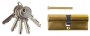 Механизм цилиндровый (личинка), тип ключ-ключ, цвет латунь, 5-PIN, 70мм, ЗУБР, 52101-70-1