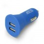 Автомобильный USB-адаптер 2USB 2100мА, синий