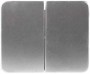 Выключатель СВЕТОЗАР ГАММА двухклавишный, без вставки и рамки, цвет светло-серый металлик, 10A/~250B, SV-54134-SM, SV-54134-SM