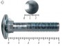 Болт с полукруглой головкой М10х50 DIN603, (покрытие цинк) (6 шт)