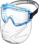 Прозрачные, непрямая вентиляция, защитные очки в комплекте со щитком ПАНОРАМА ЩИТ ЗУБР 110233