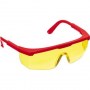 Защитные жёлтые очки, монолинза с дополнительной боковой защитой, открытого типа ЗУБР СПЕКТР 5 - 110329