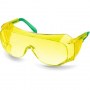 Защитные жёлтые очки, линза увеличенного размера устойчивая к царапинам и запотеванию, открытого типа KRAFTOOL ULTRA 110462