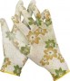 Перчатки садовые, прозрачное PU покрытие, 13 класс вязки, бело-зеленые, размер L GRINDA 11293-L
