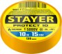 Изолента ПВХ 10м х 15 мм, желтая, Protect-10 Professional STAYER 12291-Y_z01