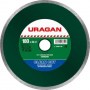 Clean Cut 180 мм, диск алмазный отрезной сплошной по керамограниту, мрамору, плитке, URAGAN