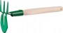 Мотыга-рыхлитель,с деревянной ручкой, лепесток+3 зуба прямая, 155x70x425мм, РОСТОК 39625