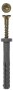 Дюбель-гвоздь полипропиленовый, цилиндрический бортик, 6 x 80 мм, 5 шт, ЗУБР, 4-301366-06-080