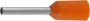 Наконечник штыревой, изолированный, для многожильного кабеля, оранжевый, 0,5 кв. мм, 25шт, СВЕТОЗАР,49400-05