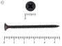 Саморез черный универсал гипсокартон-металл 3,5х55 Фасовка (350 шт)