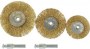Набор щёток-крацовок со шпильками, 3 предмета: Плоские 50, 63, 75 мм, латунированных, Pobedit