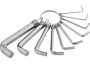 Набор ключей имбусовых HEX, 1.5-10 мм, CrV, 10 шт, никелированный, на кольце Sparta 112685