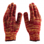 Перчатки трикотажные усиленные, гелевое ПВХ-покрытие, 7 класс, красно-желтый меланж Россия Сибртех 68181