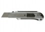 Нож, 25 мм, выдвижное лезвие, усиленная металлическая направляющая, металлическая обрезиненная рукоятка Matrix 78959