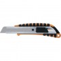 Нож, 18 мм, выдвижное лезвие, металлическая направляющая, металлический двухкомпонентный корпус Sparta 78982